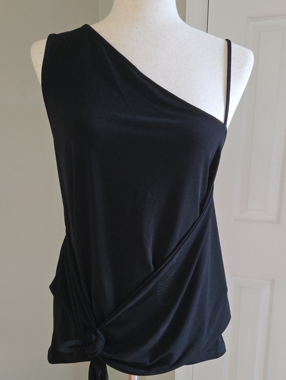 Banana Republic Factory NWT Y2K Asymmetrical One Shoulder Draped Top M